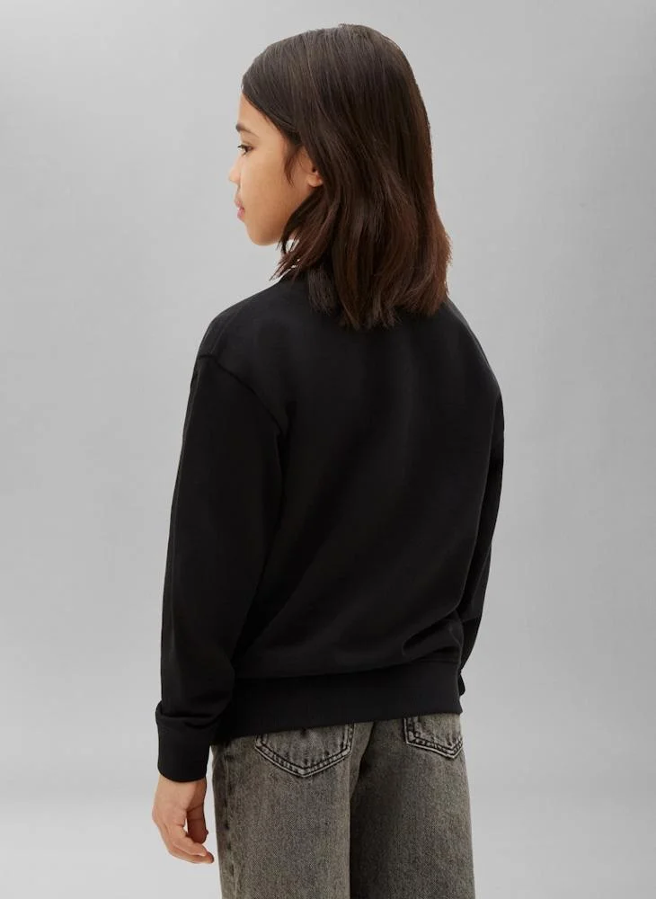 Calvin Klein Jeans Monologo Terry Crew Neck Sweatshirt