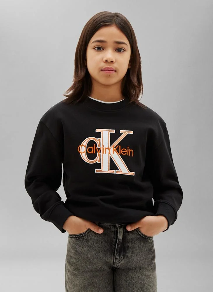 Calvin Klein Jeans Monologo Terry Crew Neck Sweatshirt