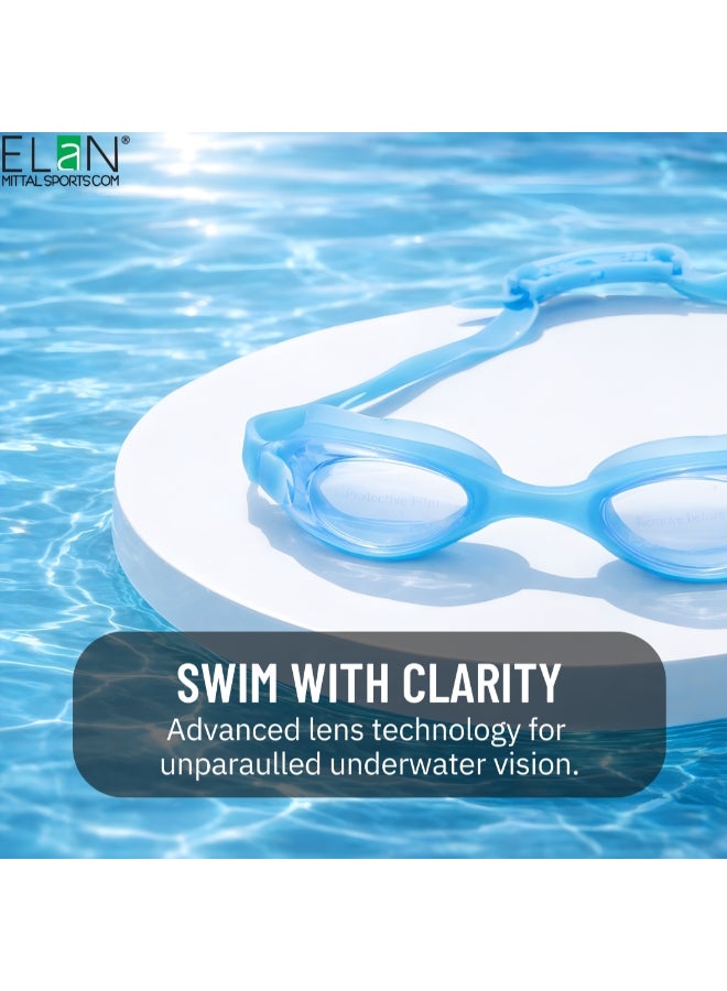ELAN Morex One-Piece Silicone Swim Goggles - Sea Green Edition - High-Strength Vacuum Leak-Proof Design - Premium Anti-Fog & UV Protection Swimming Goggles - Stylish No-Leak Gear for Women & Men - Image 2