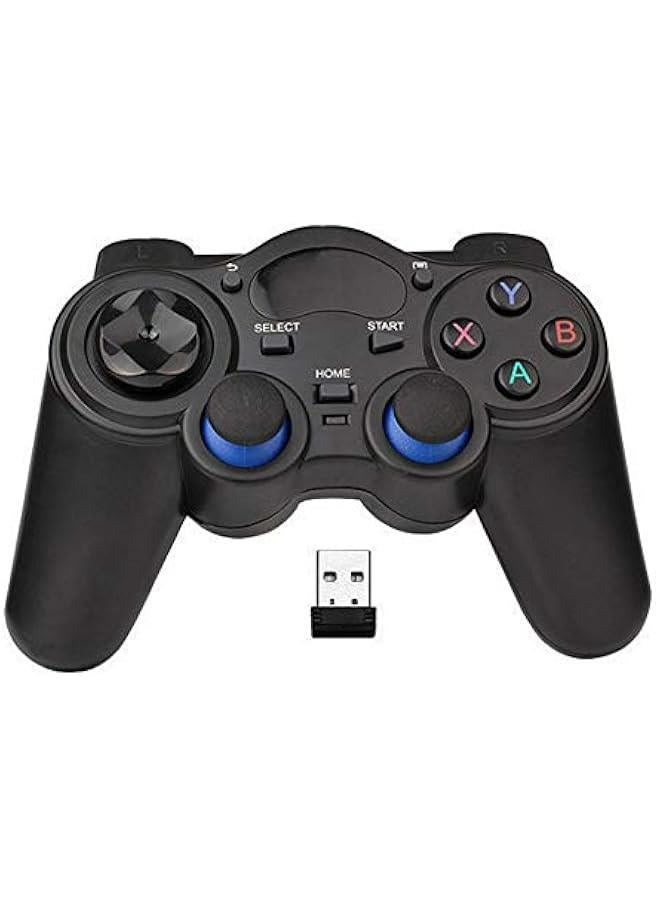 يد تحكم ألعاب لاسلكية يو اس بي للكمبيوتر المحمول والكمبيوتر (ويندوز XP/7/8/10) وبلاي ستيشن 3 والستيم - أسود - Image 1