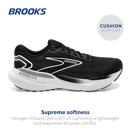 Brooks Women’s Glycerin GTS 21 Supportive Running Shoe - Black/Grey/White - 7 Medium - Image 2