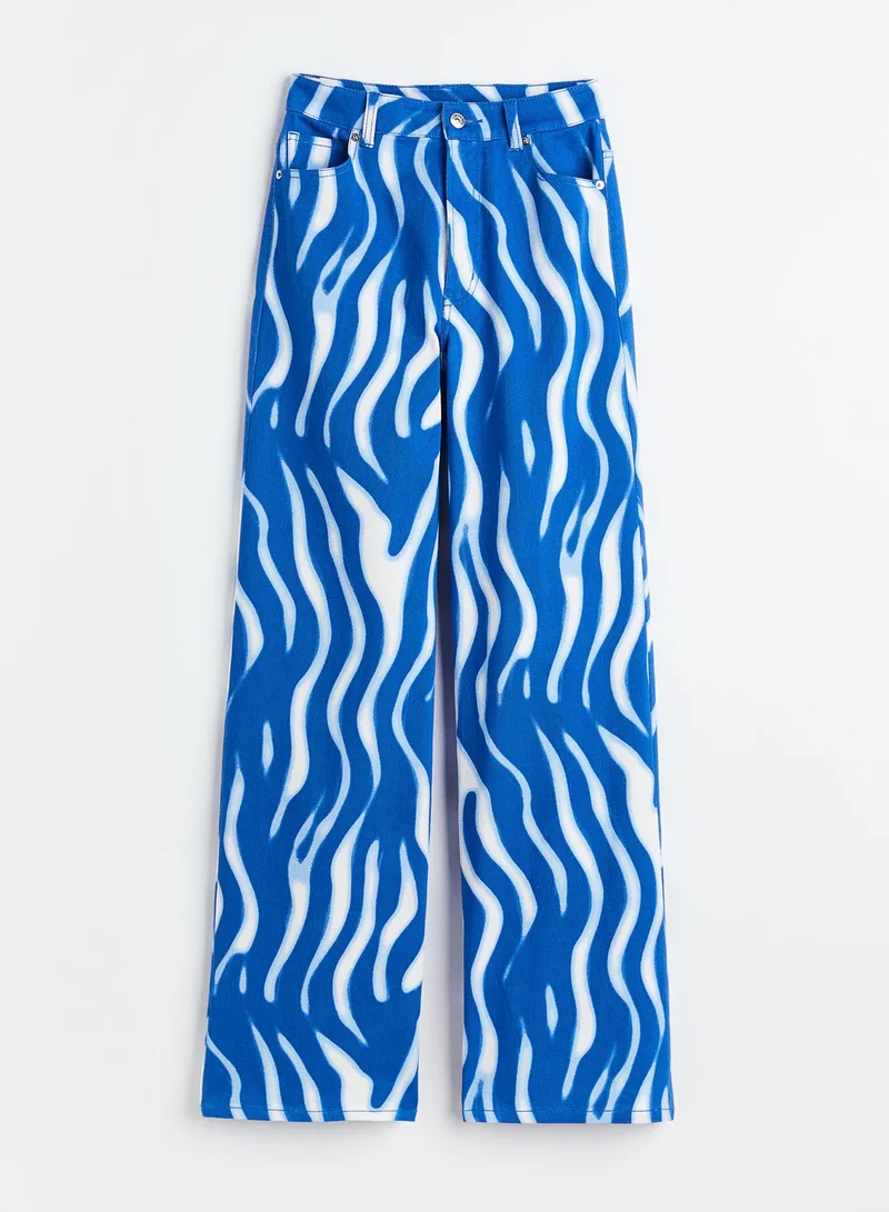 H&M Printed Wide Leg Pants