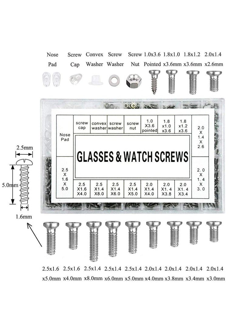DIY Crafts Diy Crafts CTDIYHI57119 Kit Eyeglass Repair Kit Sunglasses Repair Kit With Nose Pads Screws Screwdriver Tweezers Pack of 1 Set Kit 1 Multicolor  - Image 2
