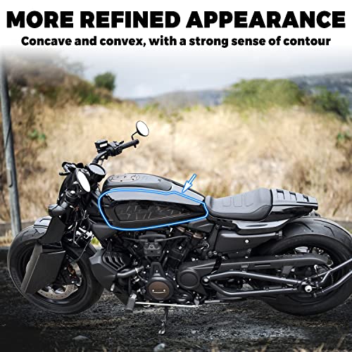 VEISUTOR غطاء تزيين خزان الوقود VEISUTOR لسبورتستر S 1250 21-23، غطاء تزيين خزان الوقود الأسود اللامع لملحقات هارلي سبورتستر S 1250 RH1250S 2021-2023 - Image 2
