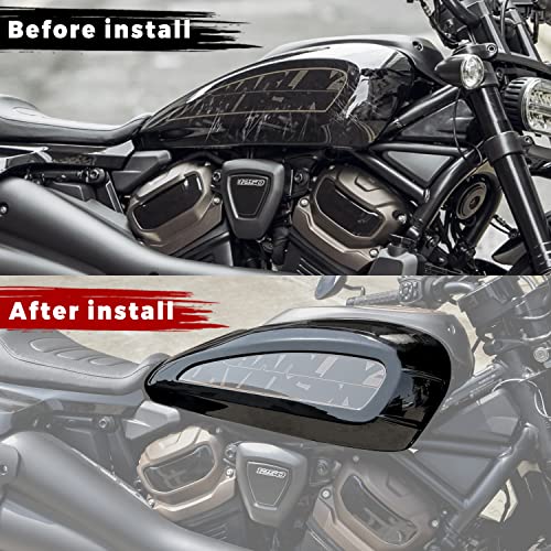 VEISUTOR غطاء تزيين خزان الوقود VEISUTOR لسبورتستر S 1250 21-23، غطاء تزيين خزان الوقود الأسود اللامع لملحقات هارلي سبورتستر S 1250 RH1250S 2021-2023 - Image 5