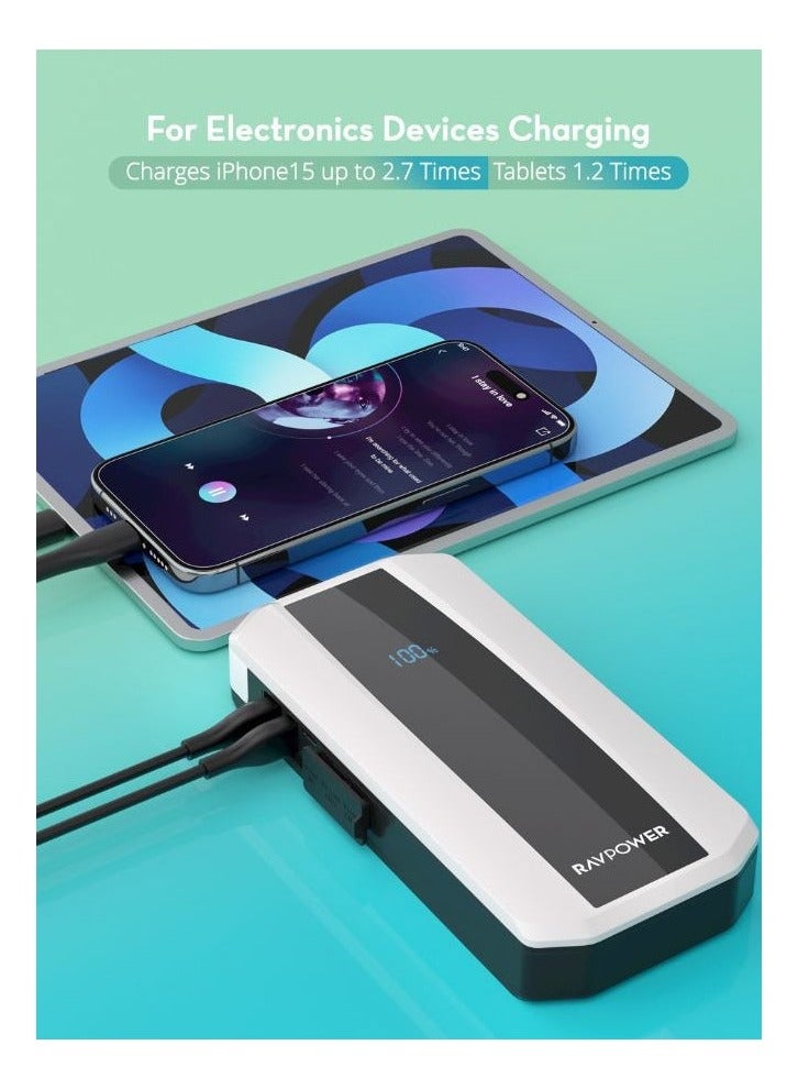 RAVPOWER RAVPower 3-in-1 Jump Starter with 11000mAh Power Bank & LED Flashlight - Image 4