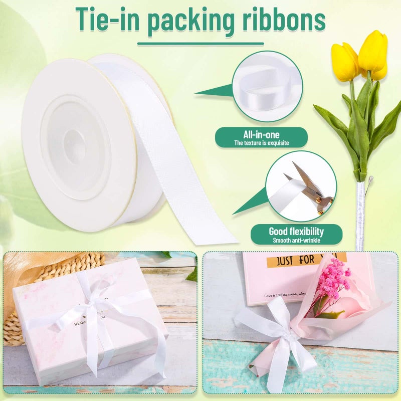 PAXCOO Floral Tape and Wire, Florist Tape and Flower Wire Arrangement Kit with White Ribbon, Boutonniere Pin, Cutter for Bouquets, Crafts, Wreath Making (Dark Green) - Image 2
