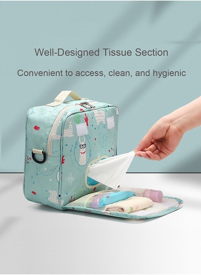 MIXDE - Bag Baby Diaper Caddy Bag Organizer Mom Bag Diaper Storage Bag Wet Bags Bag Organizer for Tote Travel Organizer Bags Single-shoulder Nappy Bag Storage Bags - Image 1