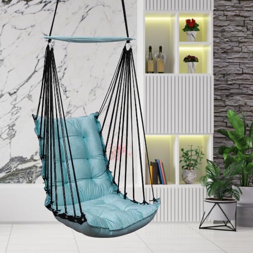 Patiofy Baby Swing/Swing For Kids/Jhula For Kids/Baby Hanging Swing/Baby Hanging Swing Chair/Baby Swing Chair/Swing For Kids For Home/Kids Chair/Swing For Kids -Ocean Blue-Metal,20 Cm,4 Cm - Image 1