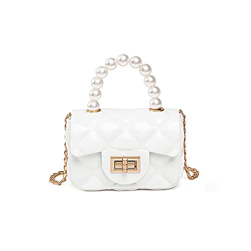 JienClound Little Girls Crossbody Purses Handbag Mini Casual Messenger Shoulder Bag for Kids (white) - Image 1