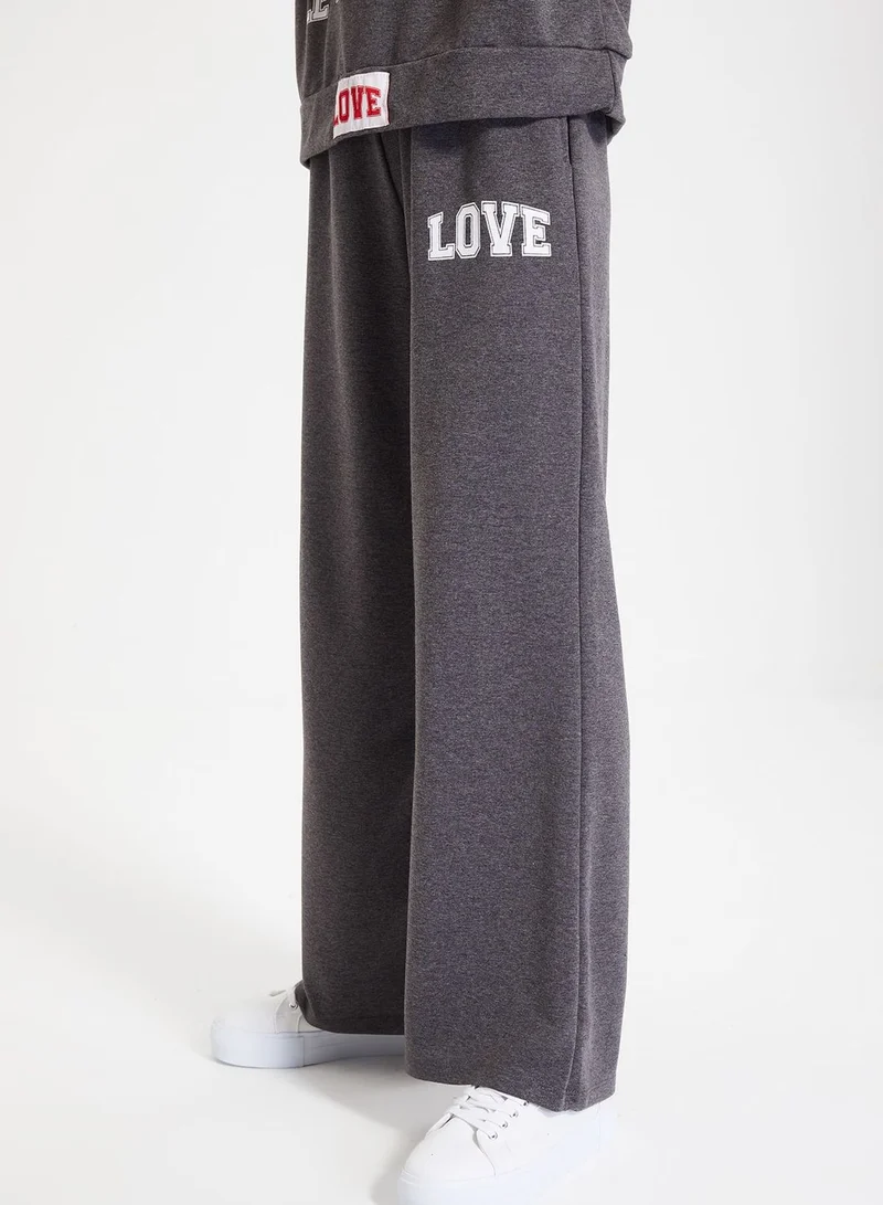 trendyol Printed Hoodie & Pants Set