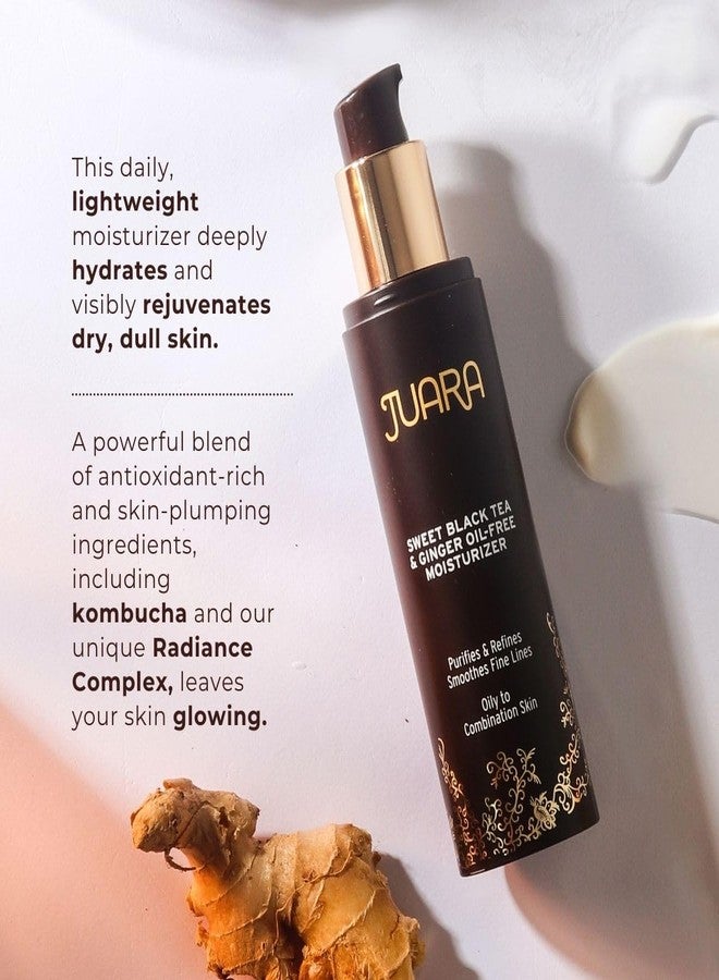 JUARA: Sweet Black Tea & Ginger Oil-Free Moisturizer | Matte Finish Lotion Reduces Shine | Deluxe Moisturizing Facial Treatment | Plumping Hyaluronic Acid | Paraben & Sulfate Free | Vegetarian | 1.7oz - Image 3
