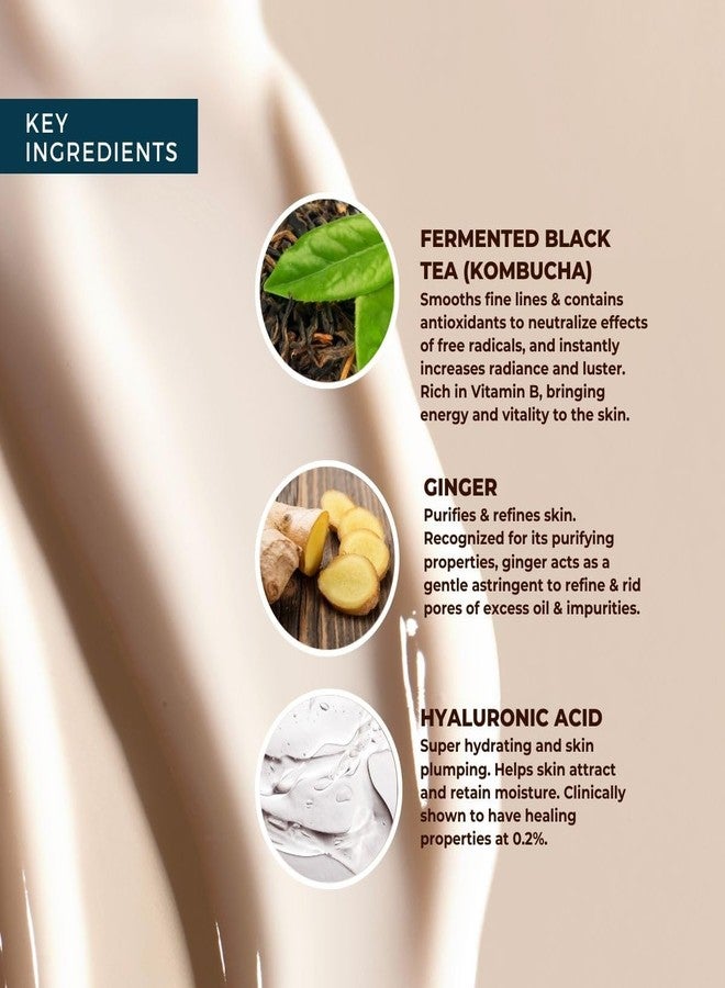 JUARA: Sweet Black Tea & Ginger Oil-Free Moisturizer | Matte Finish Lotion Reduces Shine | Deluxe Moisturizing Facial Treatment | Plumping Hyaluronic Acid | Paraben & Sulfate Free | Vegetarian | 1.7oz - Image 5