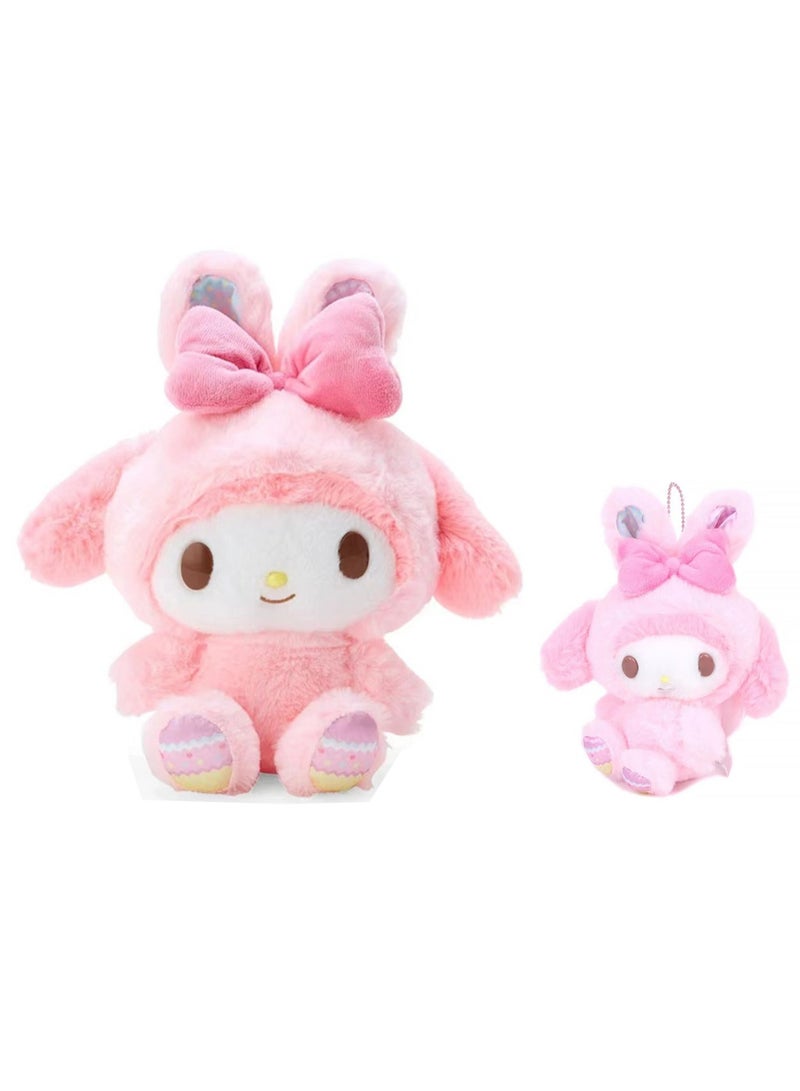 Two-piece doll + pendant (My Melody)rabbit ears and wings series plush toy bag pendant gift ornaments  - Image 1