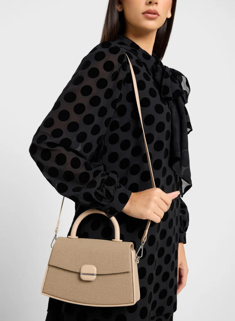 ELLA Contrast Color Satchel Bag