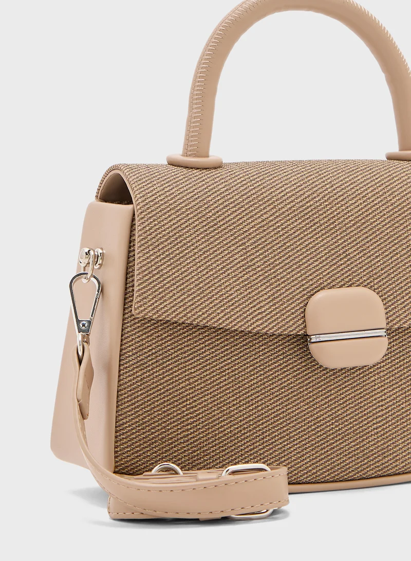 ELLA Contrast Color Satchel Bag