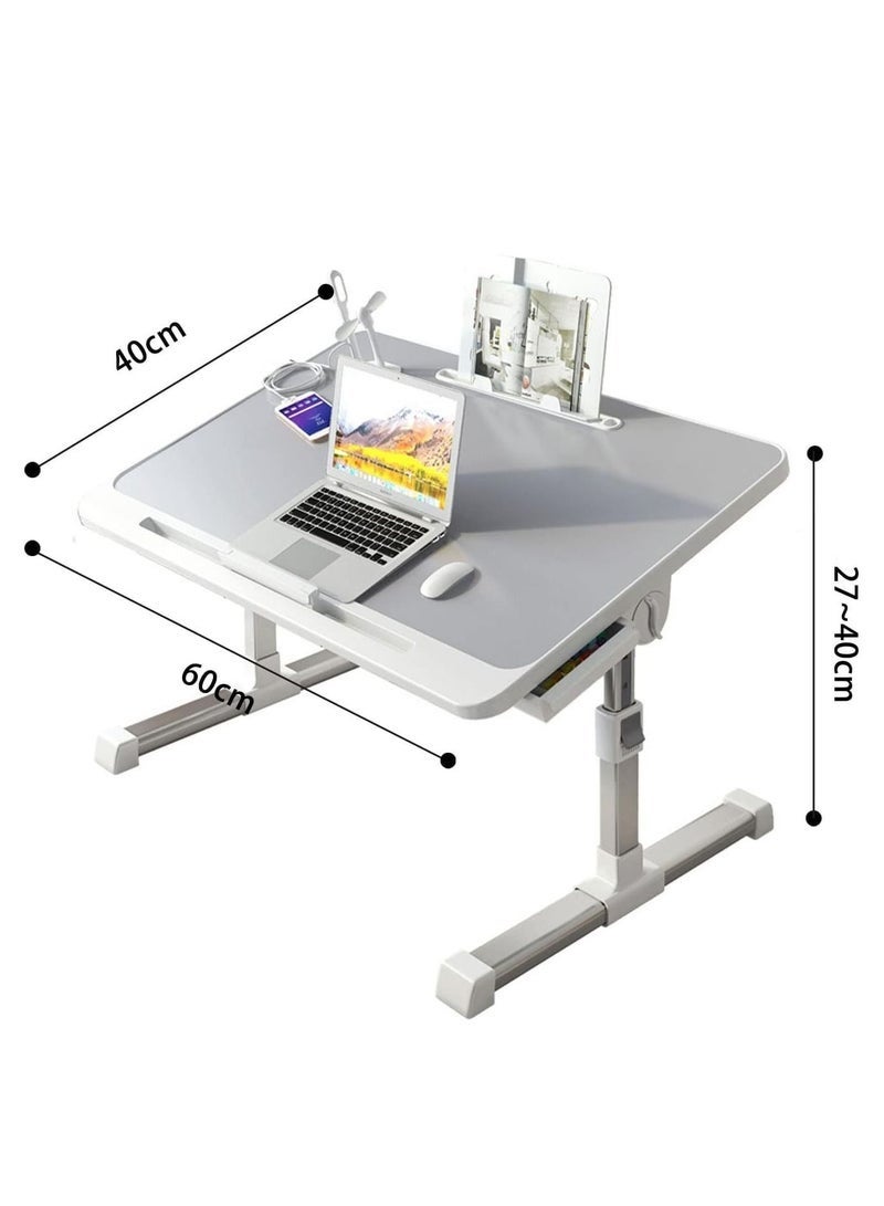 كيلا طاولة كمبيوتر محمول كبيرة قابلة للتعديل، مكتب سرير للكمبيوتر المحمول، مكتب للسرير، طاولة كمبيوتر محمول محمولة، طاولة سرير قابلة للتعديل، مكتب محمول، طاولة سرير للكمبيوتر المحمول، حامل كمبيوتر محمول للسرير، مكتب أرضي - Image 3