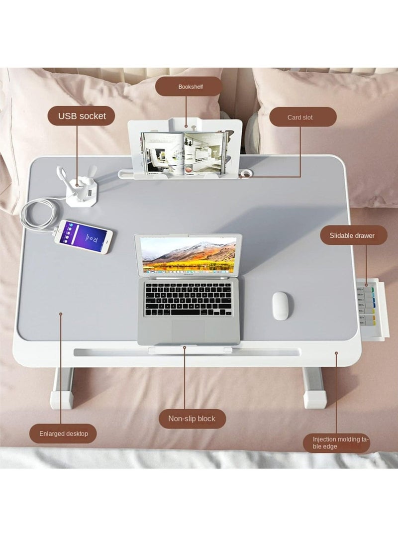كيلا طاولة كمبيوتر محمول كبيرة قابلة للتعديل، مكتب سرير للكمبيوتر المحمول، مكتب للسرير، طاولة كمبيوتر محمول محمولة، طاولة سرير قابلة للتعديل، مكتب محمول، طاولة سرير للكمبيوتر المحمول، حامل كمبيوتر محمول للسرير، مكتب أرضي - Image 5