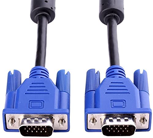 JGD PRODUCTS Male to Male VGA Cable 1 Meter, Support PC/Monitor/LCD/LED, Plasma, Projector, TFT, Blue - Image 4