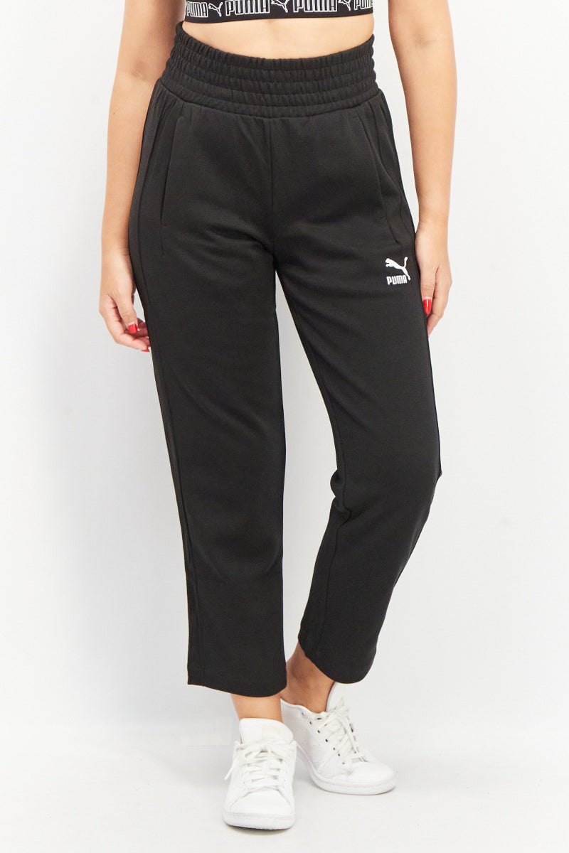 PUMA Women Sportwear Fit Embroidered Logo Sweatpants, Black - Image 1