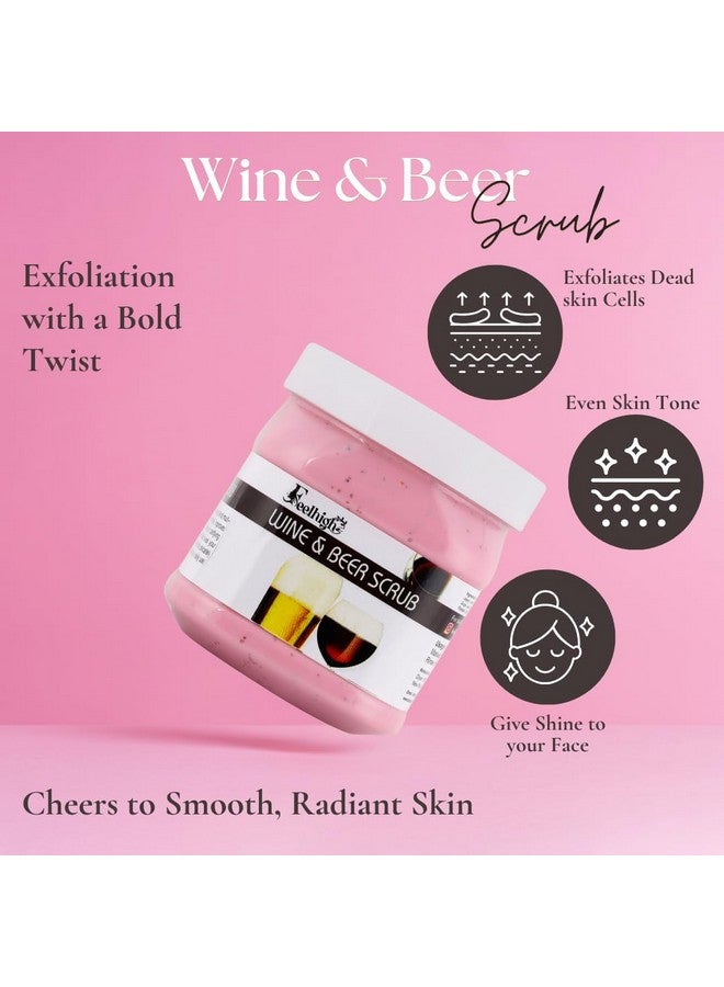 Feelhigh De-Tan Cream and Wine Scrub Combo (Pack of 2) Each 500ml - Image 2