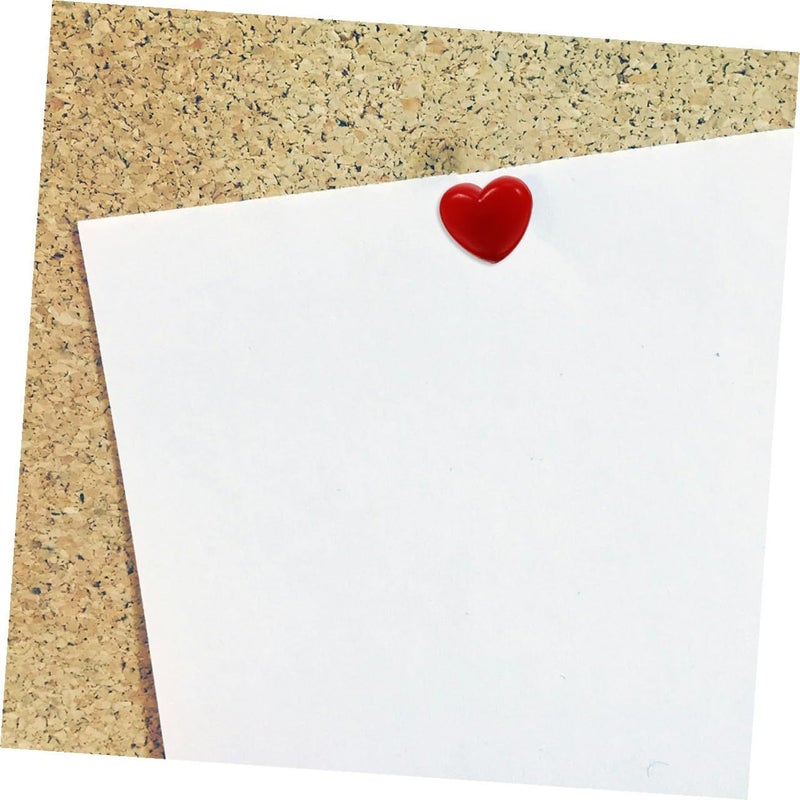 Red Heart Shaped Push Pins 100pcs Decorative Thumb Tacks for Notice Cork Boards Office Home School Organization - Image 5