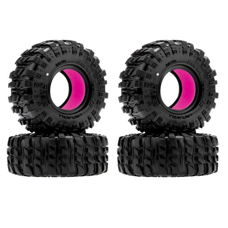MEUS RACING 1.3" MS6 Super Bouncer Crawler Tires and Super Soft Silicone Rubber Inserts for TRX4M SCX24 FCX24 AX24 1/24 1/18 RC Crawler - Image 1