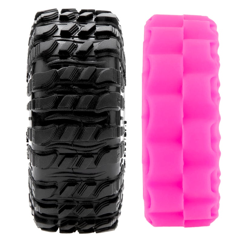 MEUS RACING 1.3" MS6 Super Bouncer Crawler Tires and Super Soft Silicone Rubber Inserts for TRX4M SCX24 FCX24 AX24 1/24 1/18 RC Crawler - Image 4