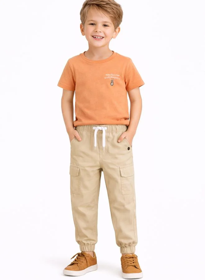 victor and jane Boys Graphic Print T-Shirt and Cargo Pocket Joggers Set