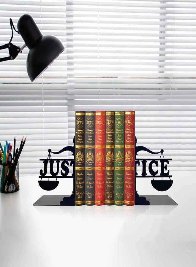 فاصلات كتب على شكل عدالة، سدادة كتب معدنية سوداء سحرية، هدايا فريدة للمحامين وأصدقاء طلاب القانون، ديكور لغرفة الدراسة أو المكتب المنزلي - Image 5