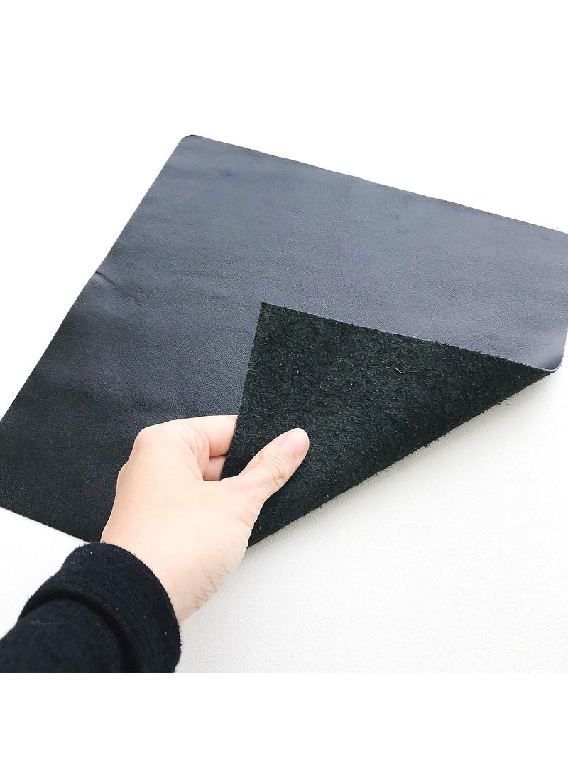 CRATLY Cratly Multipurpose Craft Wallet Articles Research Pure Leather Sheet of Dark Black or Any Other Color Size 11x11 LXB in Inches  - Image 1