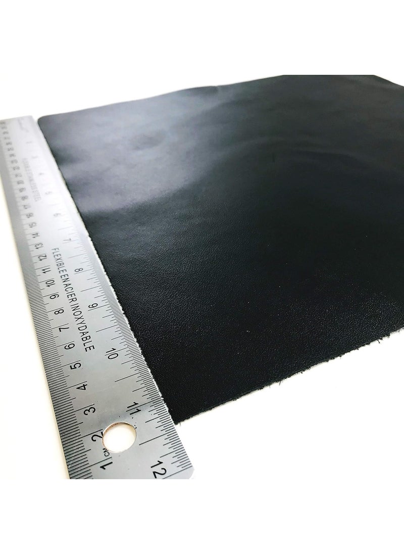 CRATLY Cratly Multipurpose Craft Wallet Articles Research Pure Leather Sheet of Dark Black or Any Other Color Size 11x11 LXB in Inches  - Image 4