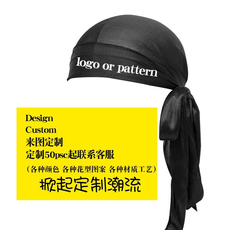 Silky Smooth Durag with Long Tails | Premium Polyester Satin Head Wrap for Men & Women