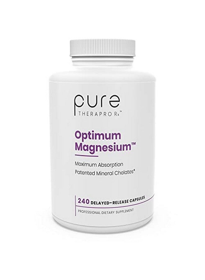 Pure Therapro Rx Optimum Magnesium 240 Delayedrelease Vegan Capsules Magnesium Lysinate Glycinate Chelate & Dimagnesium Malate Formulated For Maximum Absorption Supports Bone Health And Energy - Image 1