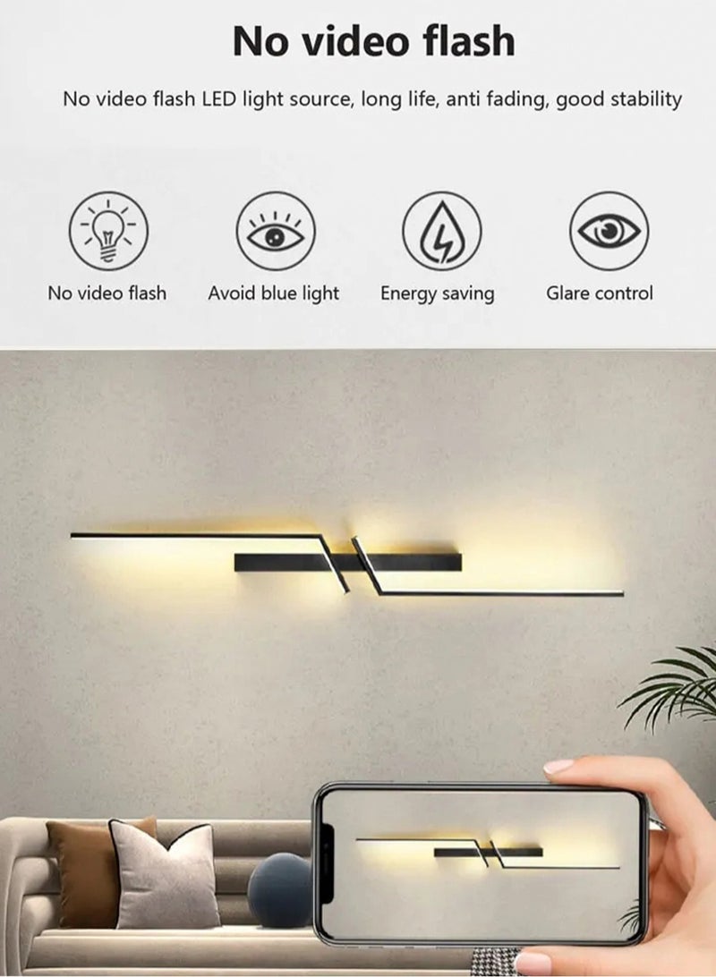 لوبيتيز （ 100 سم ، لون درجة الحرارة ) modern creative strip led wall lamp minimalist bedroom bedside wall scans led lights living room tv sofa background wall lamp - Image 3
