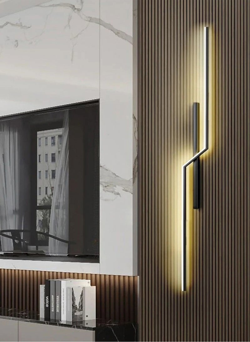 لوبيتيز （ 100 سم ، لون درجة الحرارة ) modern creative strip led wall lamp minimalist bedroom bedside wall scans led lights living room tv sofa background wall lamp - Image 4