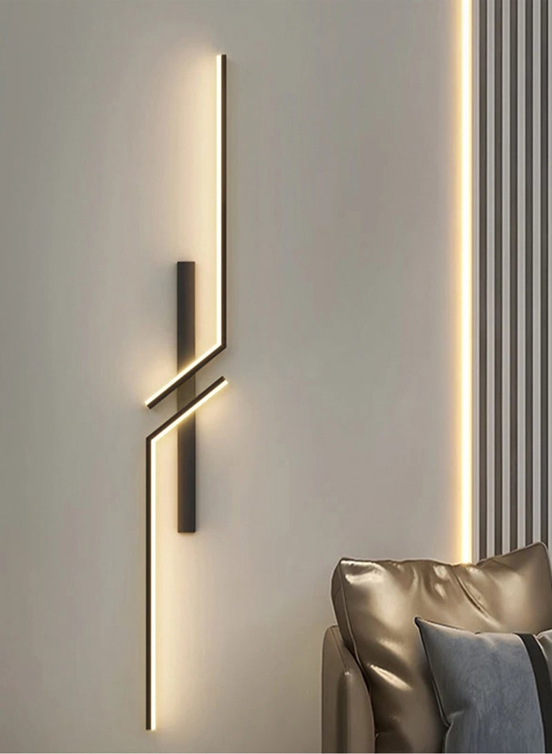 لوبيتيز （ 100 سم ، لون درجة الحرارة ) modern creative strip led wall lamp minimalist bedroom bedside wall scans led lights living room tv sofa background wall lamp - Image 1