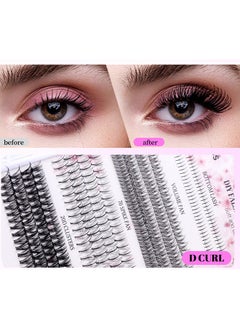 Julystar Diy False Eyelashes—4 Styles DIY Eyelash Extension Kit, Segmented Corner Lashes 404 Lash Clusters, Mixed Eyelash Extension Lashes Cluster, Natural C Curl Eyelash Set, Brush Like Thick Eyelashes  - Image 5