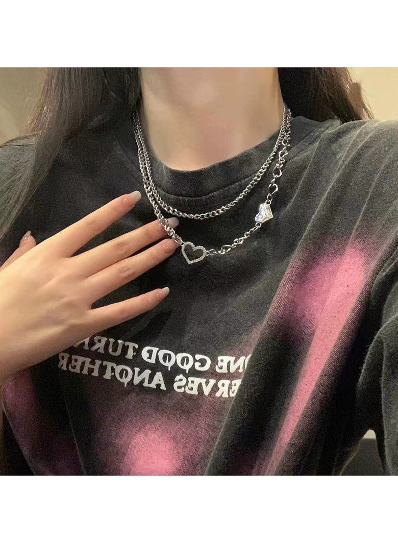 Goolsky Summer Double Layer T-Shirt Chain Necklace for Women – High-End Small-Batch Design, Chic Sweet & Cool Clavicle Accessory - Image 1