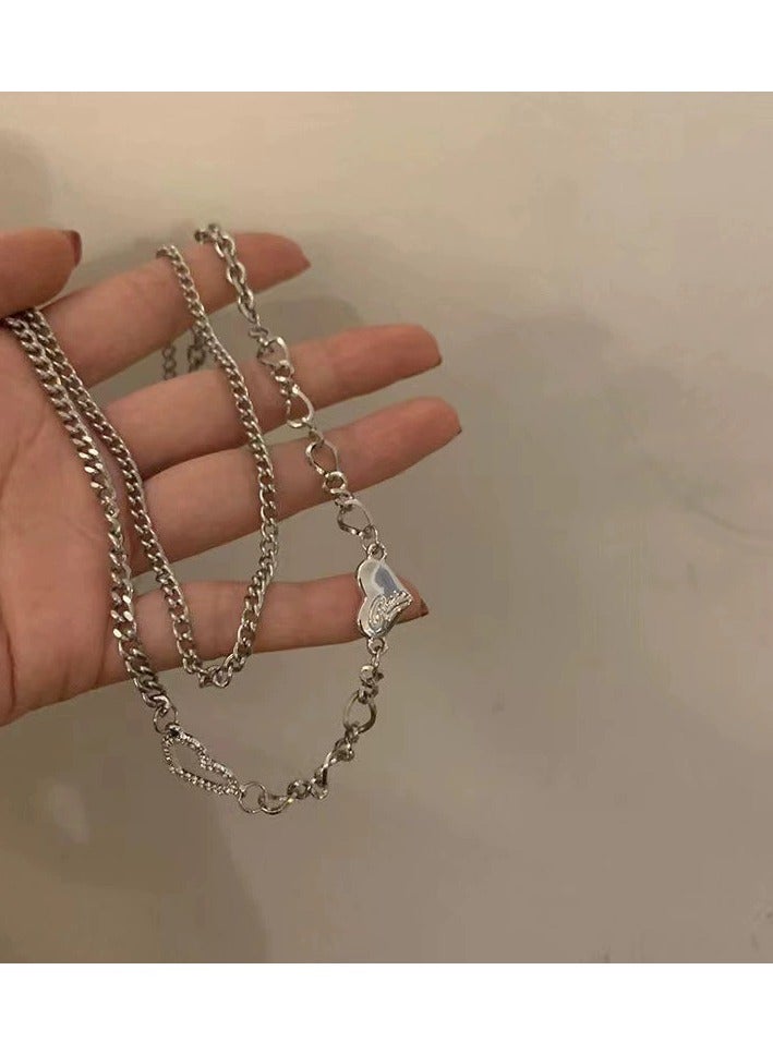 Goolsky Summer Double Layer T-Shirt Chain Necklace for Women – High-End Small-Batch Design, Chic Sweet & Cool Clavicle Accessory - Image 4