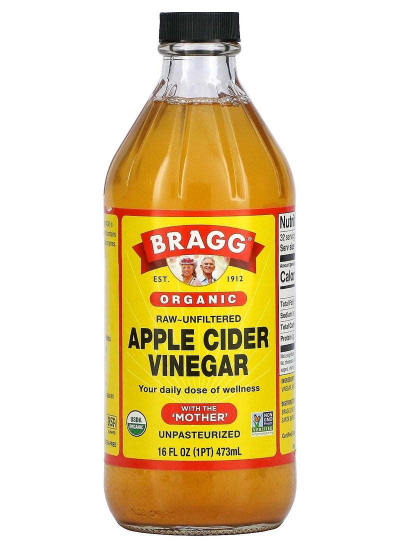 Bragg - Raw Organic Apple Cider Vinegar with The Mother Unfiltered - 473 ml - Image 1