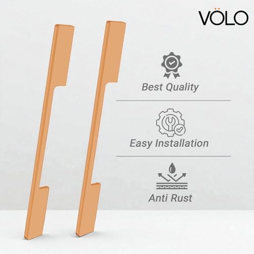 VOLO Wardrobe Cabinet Handle – Multi-Use Pull Handle for Wardrobe, Drawer, Sliding Closet, and Door in Kitchen, Office, and Bedroom Pack of 1 (Rose Gold, 288MM (12 Inch)) - Image 3