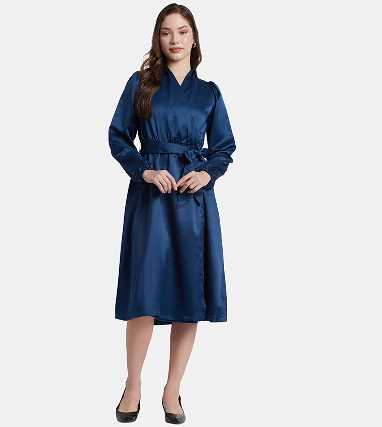 BEVERLY HILLS POLO CLUB Fit & Flare Dress with Belt