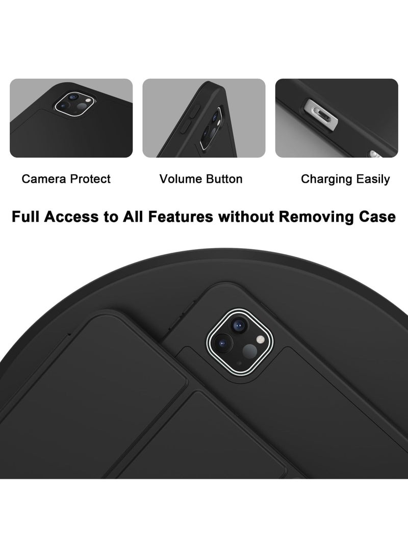 T I G O Case for iPad Pro 13 Inch Case M5 2025/ M4 2024, Smart Cover iPad Pro M5 M4 Case 13 Inch, Slim Trifold  Stand  Hard Shell Back, Supports Touch ID, Auto Wake/Sleep Black - Image 3