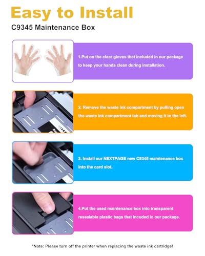 NEXTPAGE Remanufactured Ink Maintenance Box Replacement for Epson C12C934591 Work for ET-8550 ET-16600 ET-5850 ET-5800 ET-16650 ET-8500 WF-7840 WF-7820 ET-5880 WF-7310 ST-C8000 Printer - 2 Pack - Image 5
