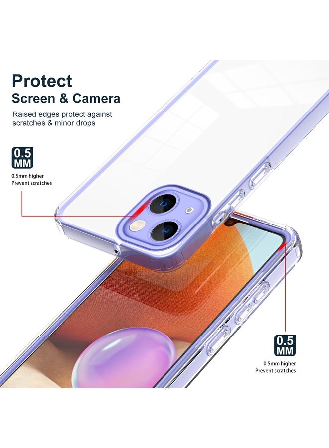 اس-توب جراب لهاتف iPhone 15 3 في 1، جراب هاتف شفاف من مادة TPU بلون الكمبيوتر الشخصي - Image 3