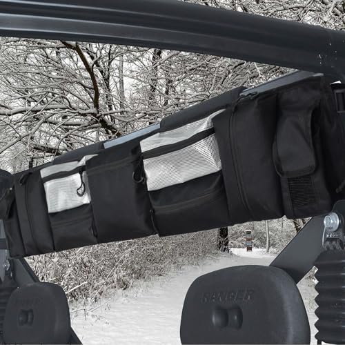 Coco UTV Roll Cage Organizer, Universal Fits Most Full-size UTVs for Polaris Ranger Yamaha, 47"L (Black) - Image 1