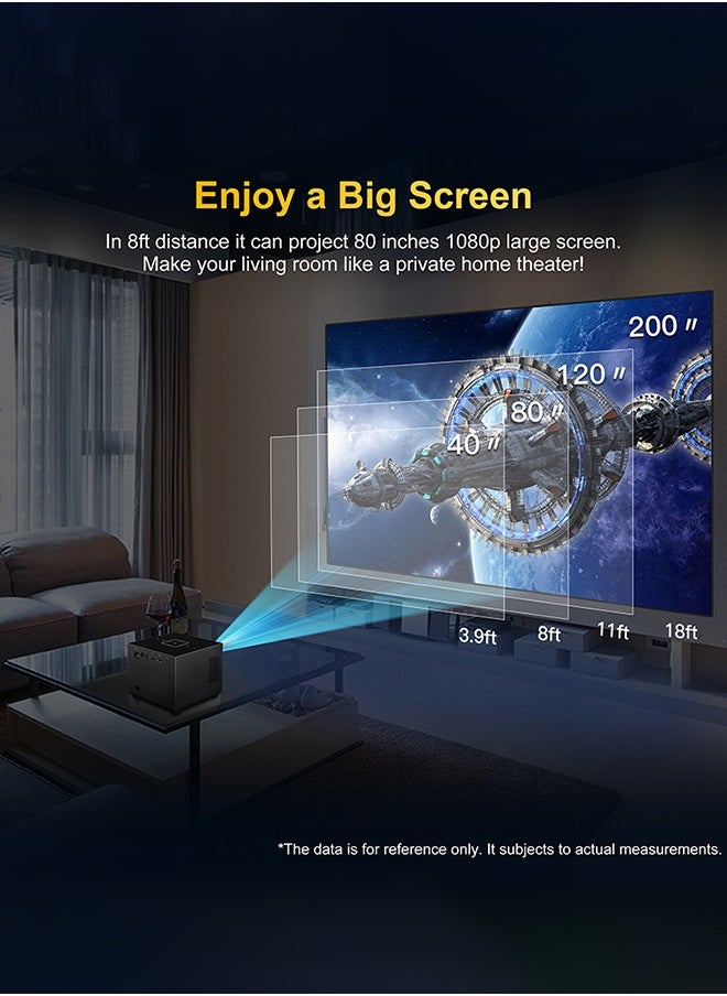 Xnano - 300ANSI Projector 8K/4k WiFi 5G Voice Remote Portable Smart Movie Projector with LED Lighting BT5.0 Bulit-in More Apps - Image 1