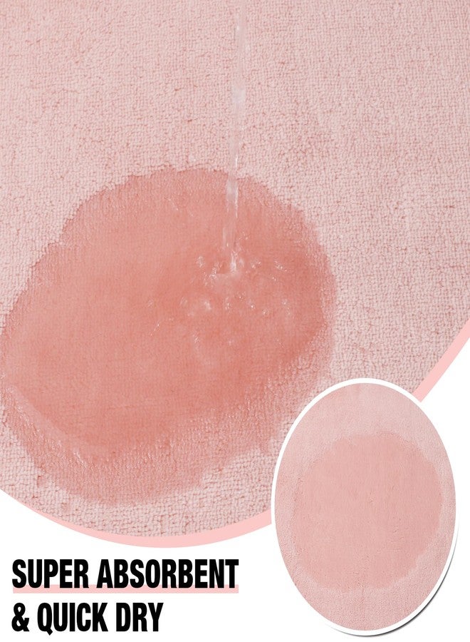 PAGGED Pink Memory Foam Bath Runner Mat Long Narrow Bathroom Rug Microfiber Bathroom Carpet Non Slip Soft Absorbent Washable Bathrug,16" x 47" - Image 3