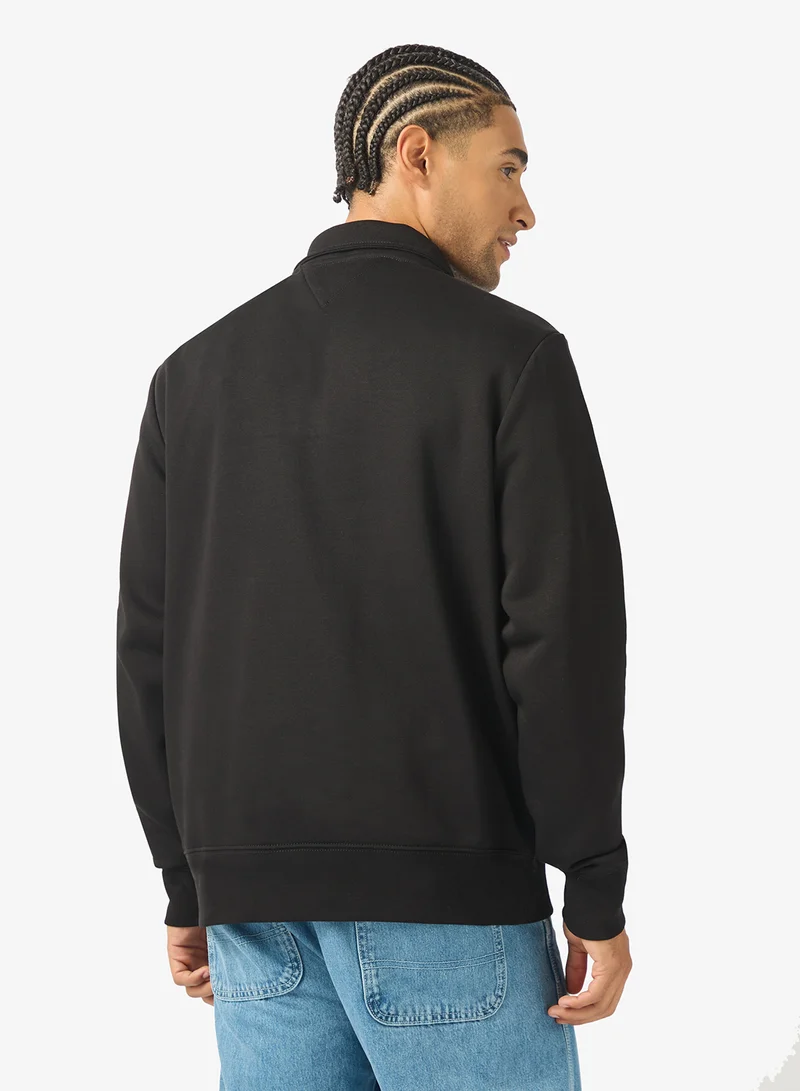 تومي هيلفيغر Logo Embroidery Half-Zip Jumper